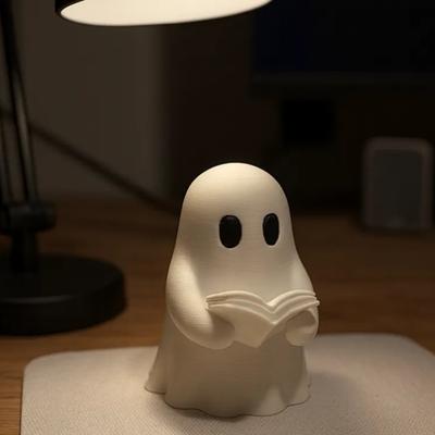 Статуэтка читающего призрака на Хэллоуин, Декоративное украшение-призрак, читающий книгу, Милая статуэтка книжного червя, Читающего статуэтку, Декор для дома, комнаты, рабочего стола