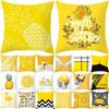 1 Pcs Microfiber Yellow Pineapple Throw Pillow Case Decorative  Cover Case