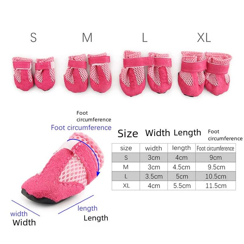 Summer Mesh Breathable Dog Shoes - Casual and Comfortable for Indoor Use
