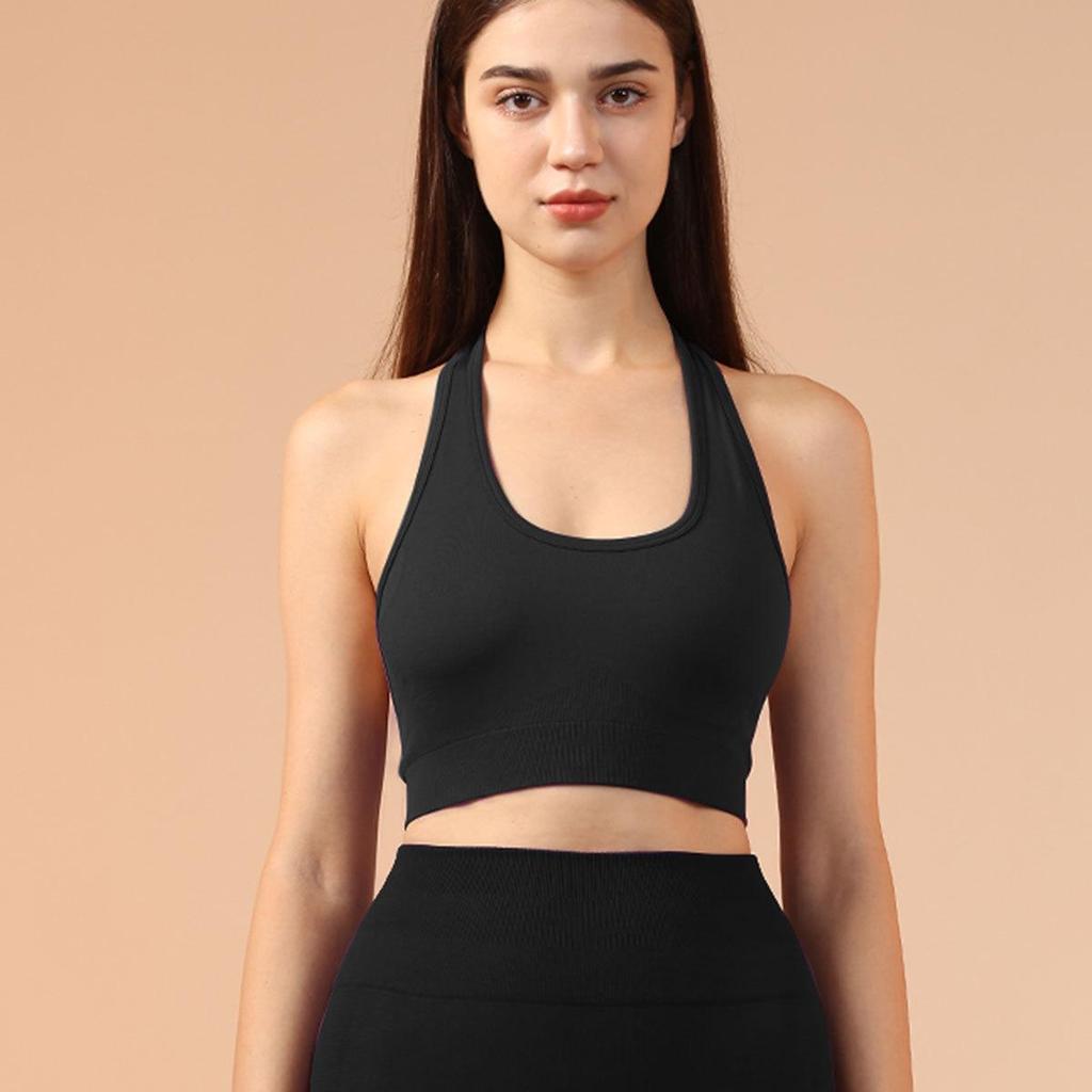 Женский бесшовный плиссированный комплект для йоги из двух частей: Завышенная талия, облегающий крой для фитнеса на открытом воздухе