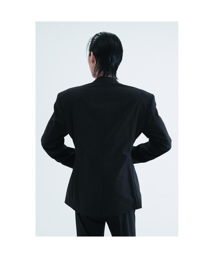 LUNECAVE Worsted Slim-Waist Zip-Up Jacket