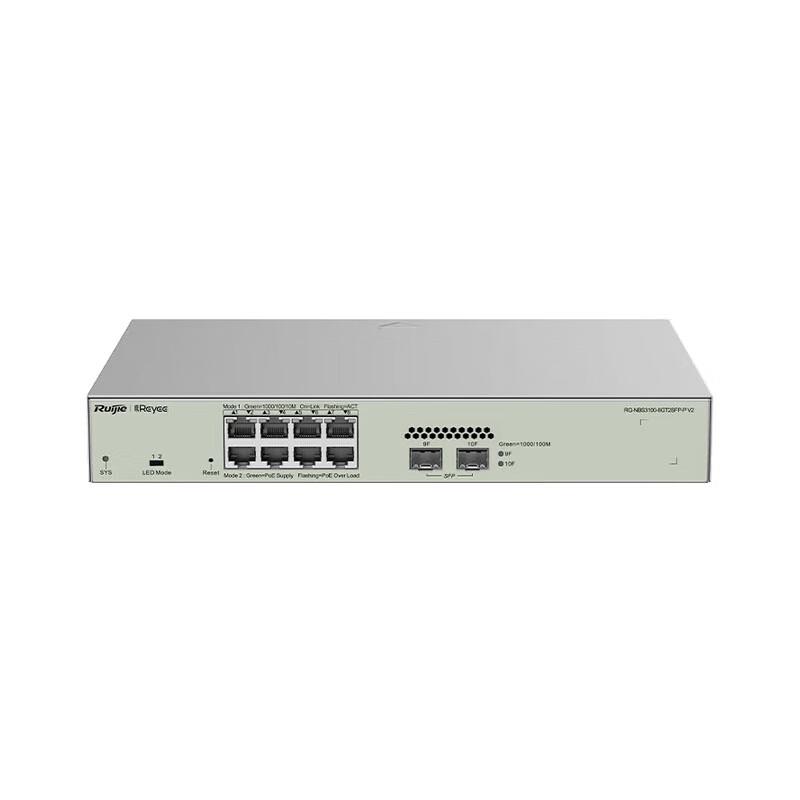 Ruijie 8-Port Gigabit Layer 2 Managed PoE+ Switch