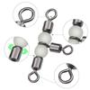 Connector Rolling Triple Fishing Connector Luminous Beads Solid Ring Fishing Tackle Fishing Swivel