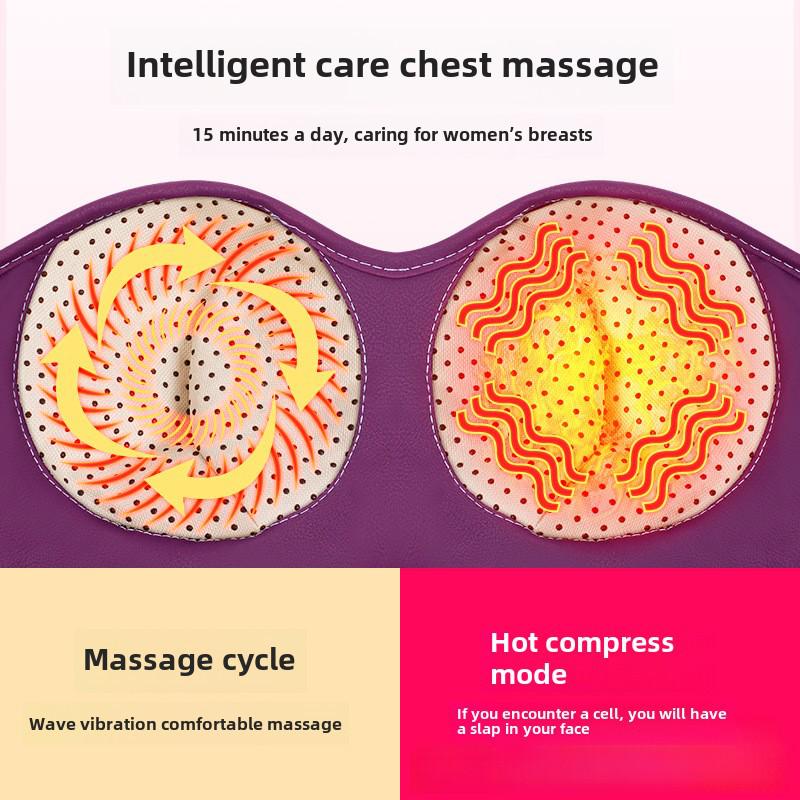 Rechargeable Push-Up Massage Bra with Vibration & Heat Therapy