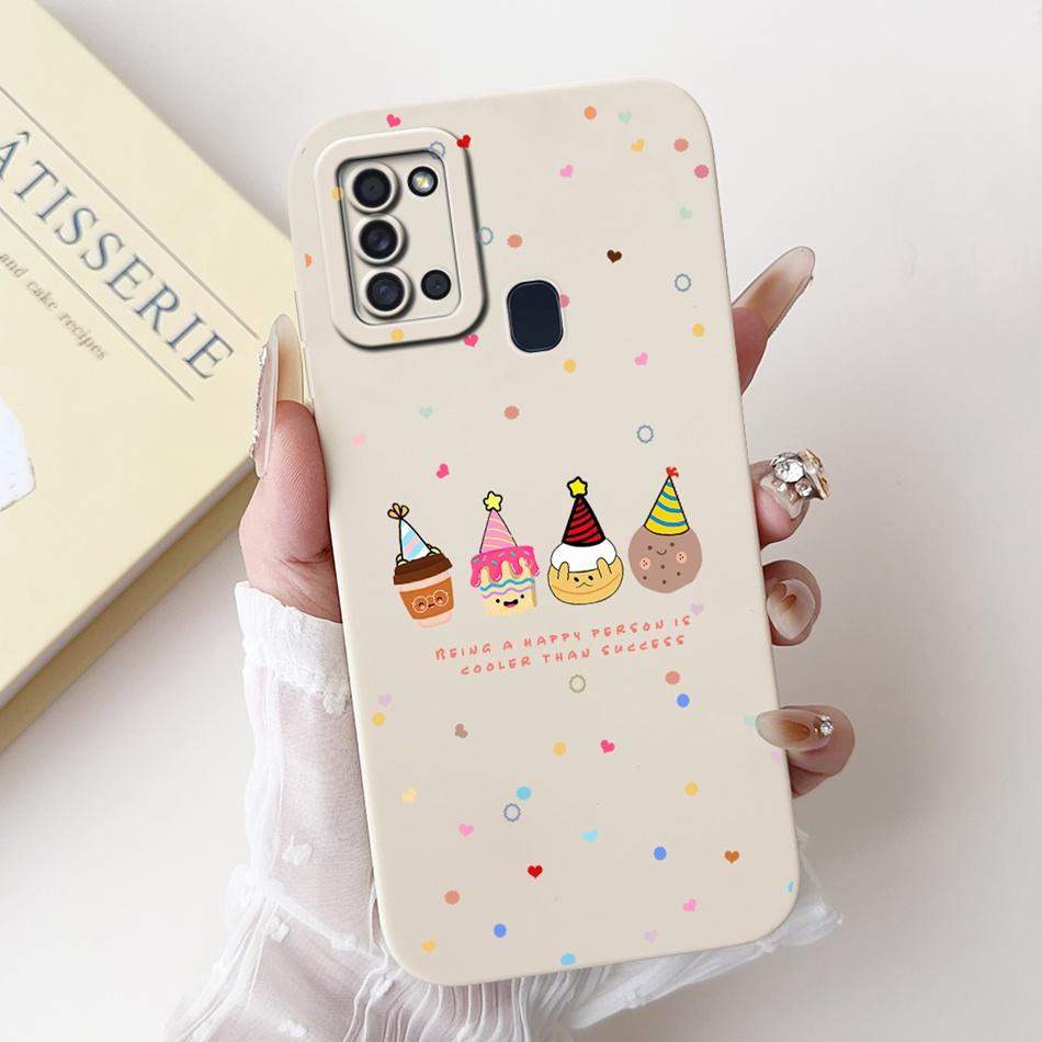 For Samsung Galaxy A21s Case Samsung A21S A 21S SM-A217F Elegant Printing Soft Silicone Camera Protective Shockproof Phone Cases