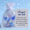 Angel Figurine Keepsake Forget Me Not Angel Memorial Gift Sympathy Bereavement Angel Ornament with Warm Message Card Grieving Keepsake for Loss