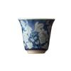 Soda Glaze Antique Yuan Blue And White Tea Cup Kung Fu Tea Set Tea Cup Household Single Coarse Pottery Incense Cup Drinking Tea Cup
