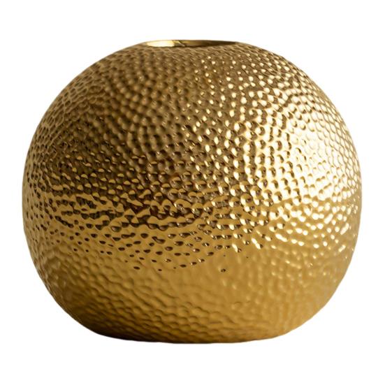 Round Ceramic Flower Vase Hammer Pattern Flower Holder Container Home Office Table Centerpiece Decorative Floral Plants Vase
