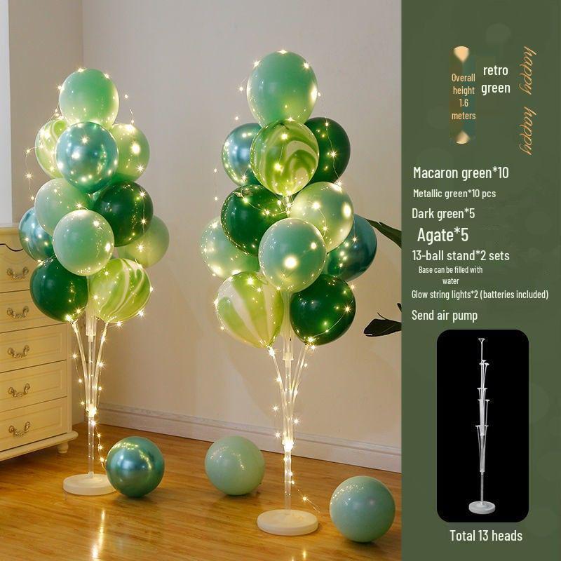 Glow-in-the-Dark Floor Balloons for Birthdays & Anniversaries, New Year’s Movable Stand