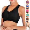 Женский удобный бюстгальтер без стального кольца, передней молнии и безрукавки для фитнеса в стиле безрукавки