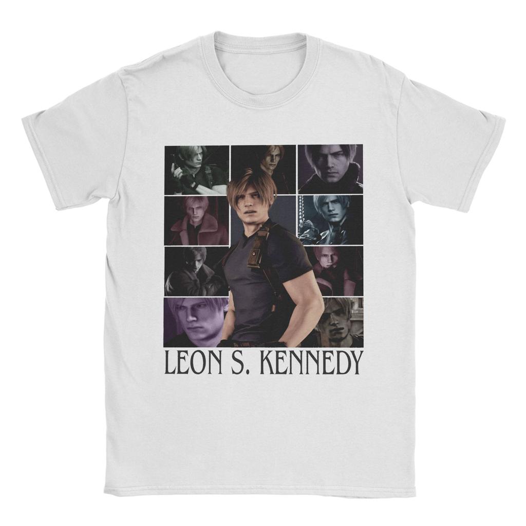 Футболка Leon Kennedy Girl Dinner Пляжные Хиппи Футболки Унисекс 100% Хлопок Круглый Вырез 4XL 5XL 6XL Топ Футболки Короткий Рукав Y2K Ретро Футболка