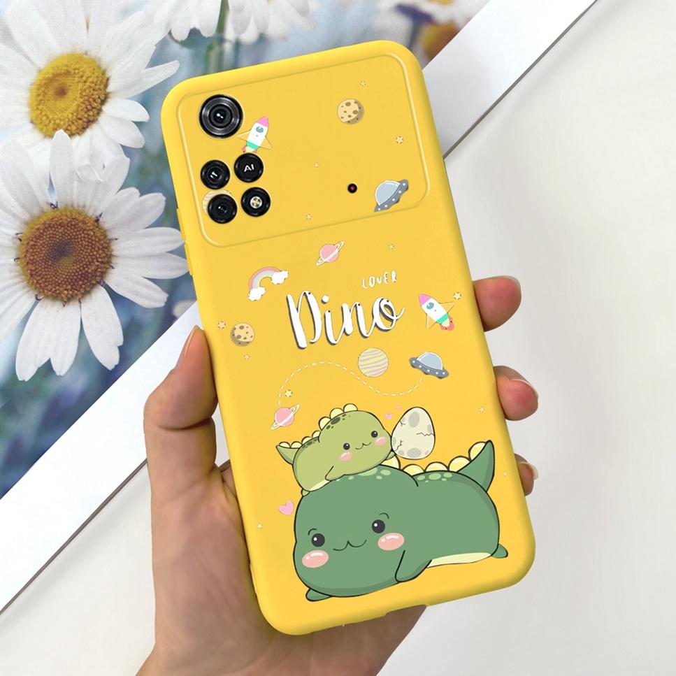 For Xiaomi Poco M4 Pro 4G Case Little Daisy Astronaut Pattern Soft Silicone Covers For Xiaomi Poco M4Pro 6.43"Bumper Phone Cases
