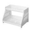 2 Tier Desktop Storage Rack Hollow Cat Paw Kitchen Counter Shelf with Heightened Feet for Cosmetics