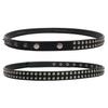 Studded Belt for Men Women Snap-On Punk Goth Vintage Faux Leather Waistband