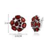 Роскошные серьги-кольца с красным натуральным гранатом, великолепные модные женские изысканные украшения из стерлингового серебра 925 пробы, подарок для мамы