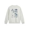 LiNing Li Ning Теплый свободный свитшот с круглым вырезом на флисовой подкладке, унисекс, для пар