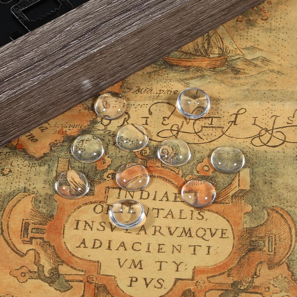 Прозрачный стеклянный кабошон с плоской задней стороной для украшения ювелирных изделий и колец DIY