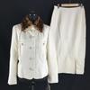 Tag Attached Itariya Natural Mink Fur Skirt Set Up Blazer Jacket 9 Off White(USED)
