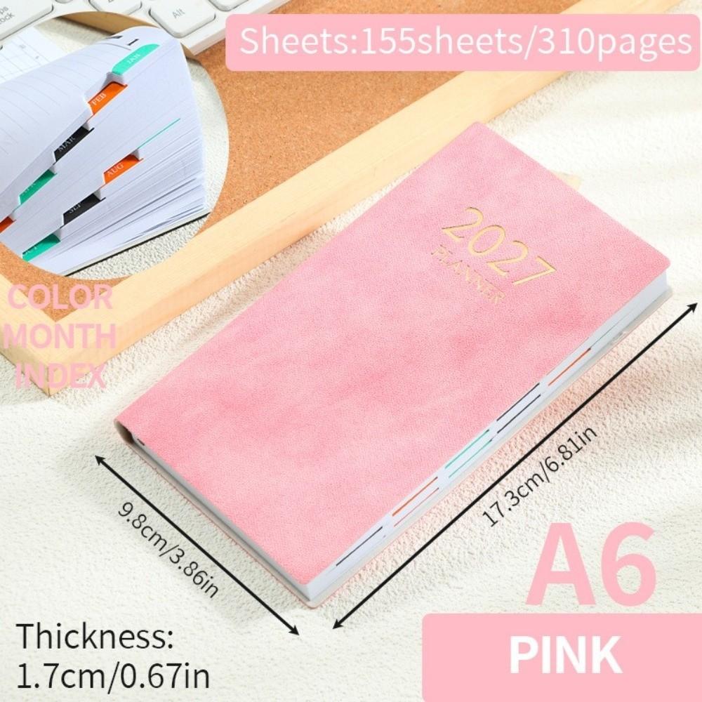 PU Leather Daily Planner Notebook 2027 Travel Planning Journal  School Students
