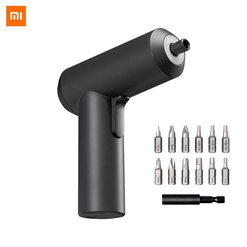 Xiaomi Mijia Cordless Rechargeable Electric Screwdriver Multi-size 3.6V 2000mAh Li-ion 5N.m With 12Pcs S2 Screw Bits For Home