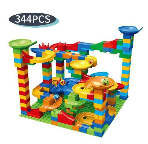 504Pc Variable Rail Slide Ball Building Block Diy Large Particle Ball Slide Building Block Table