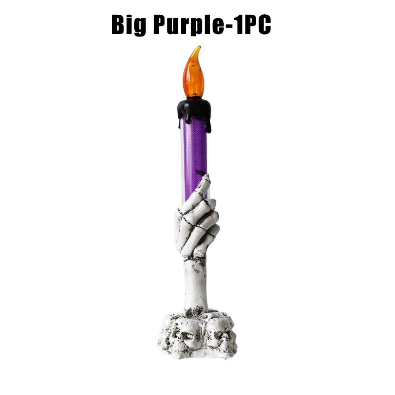 Halloween Witch Finger Skull LED Glowing Candle Light Bar KTV Party Decoration Prop Electronic Pumpkin Lamp