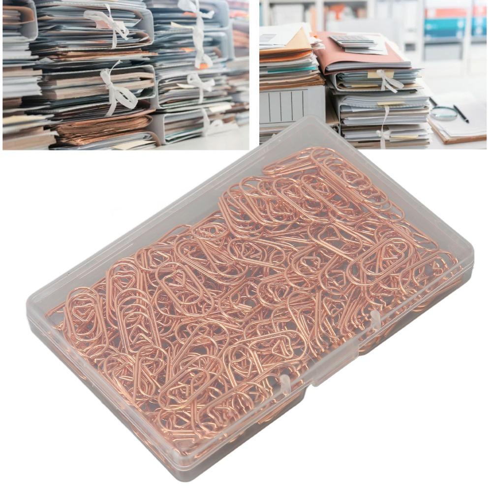 300pcs Electroplated Finish Heart Shaped Paper Clips Decorative Paperclips DIY Crafts