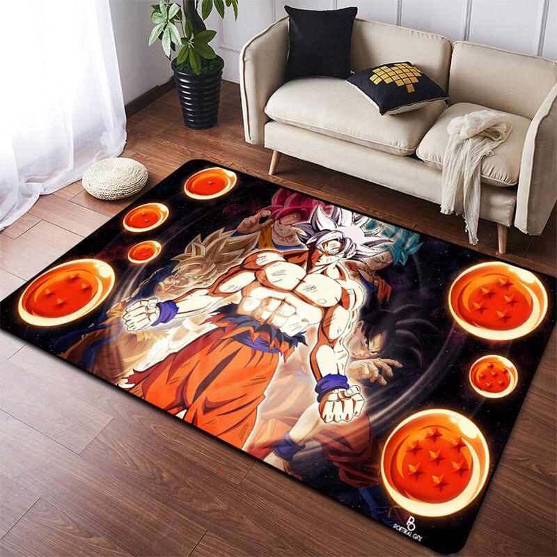3D печать гостиная квадратный японский мультфильм DragonBall ковер игра ванная комната кухня коврик многофункциональный противоскользящий ковер.