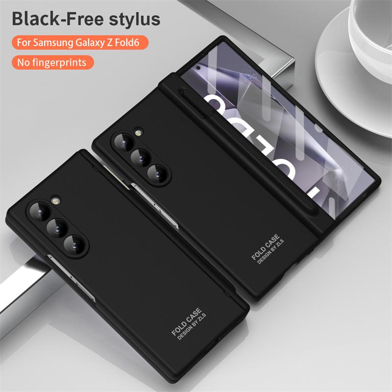 Матовый чехол-бампер Candy Color из поликарбоната с защитой шарнира, Full Body, для Samsung Galaxy Z Fold 7 6 5 4 3 2 5G, с закаленным стеклом