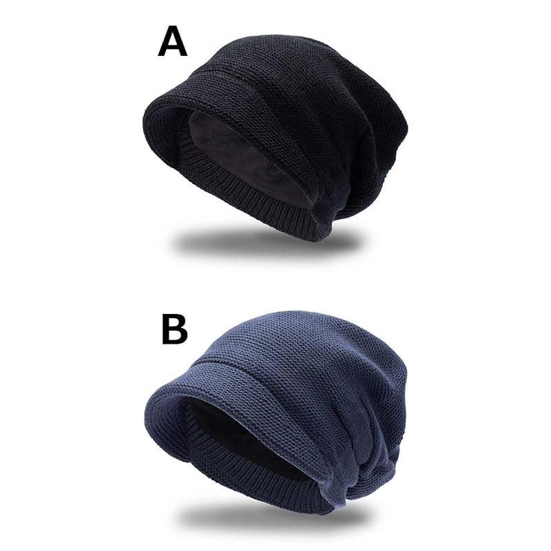 [LTG] вязаная шапка вязаная шапка мужская женская встроенная флисовая шапка большого размера нормальный размер С полями шапочка для часов охота 7986979 (JP, размер номера, 42,0 см,