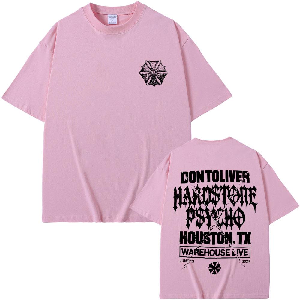 Рэпер Дон Толивер Hardstone Psycho Графическая футболка Мужская Хип-хоп Оверсайз Готическая футболка Мужская Винтажная Панк-рок Футболка