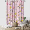 Cartoon Pattern Blackout Curtains 2Pcs Educational Fun Design For Children'S Room Living Room Bedroom Window Decor Grommet Top