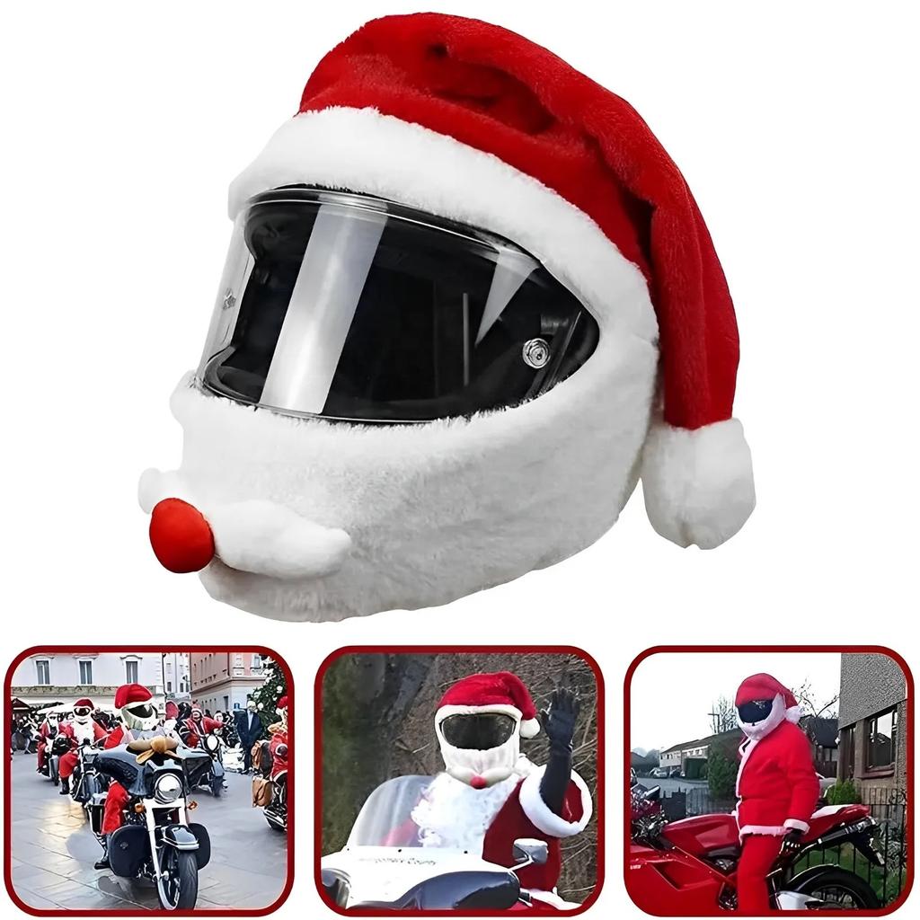 Helmet, Hat, Motorcycle, Christmas Funny Costume Change, Windproof Christmas Hat