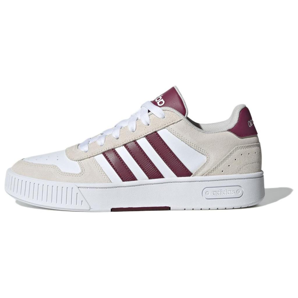 Adidas Neo D-Pad Leather Comfortable Lightweight Non-Slip Wear-Resistant Low-Top Skate Shoes Unisex Sneakers White Brown JR8324