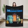 Monsters Inc Mike Wazowski James Sullivan Flannel Blanket  UltraSoft Portable for Bedroom Travel