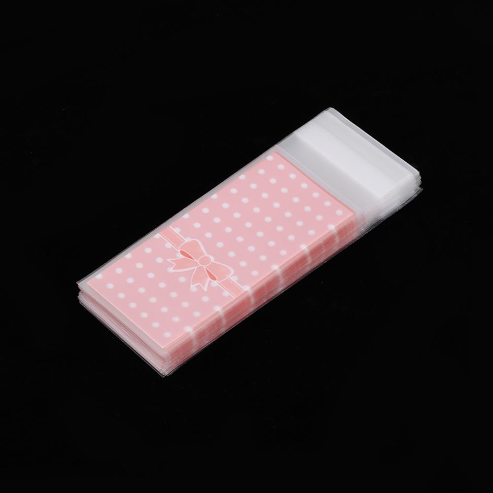 100pcs/lot Cute Bow Party Supplies Wedding Favors Lipstick Bag Gift Packages OPP Bags Plastic Pocket