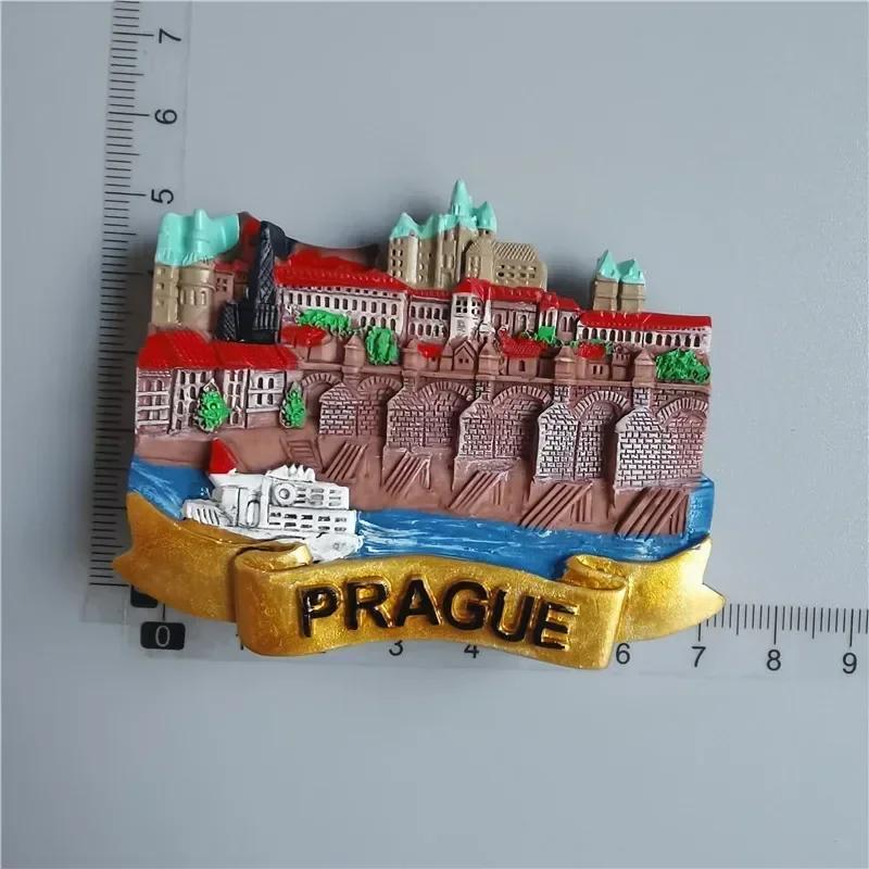 Чешская Республика Магниты на холодильник Пражская достопримечательность Здание Туристический сувенир Магнитная наклейка на холодильник Коллекция Домашний декор Подарок
