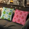 Мультяшное Яблоко Простые Наволочки Мультяшный Диван Декоративный Дом Двусторонняя Печать Короткий Плюш Милая Наволочка