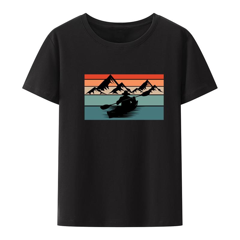 Outdoors Comfortable Kayak Anime Tshirt Roupas Masculinas Oneck Camisa Clothes Unisex Clothing Blouse Short Sleeve Tee Breathable