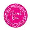 Darling Souvenir Round 1.6 Inches Black Vines Border Thank You Stickers Non Customized Gift-45