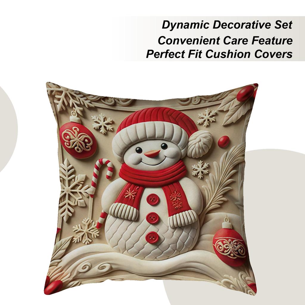 Наволочки для диванных подушек 3D визуальный эффект Декоративные наволочки для подушек Рождественские декоративные наволочки для диванных подушек для праздника Зима