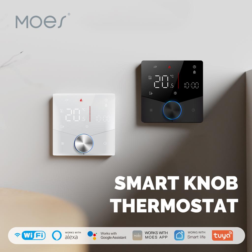 MOES Tuya WiFi Smart Knob Thermostat Gas Boiler Electric Heating Temperature Controller LCD Display Touch Screen Alexa Google7