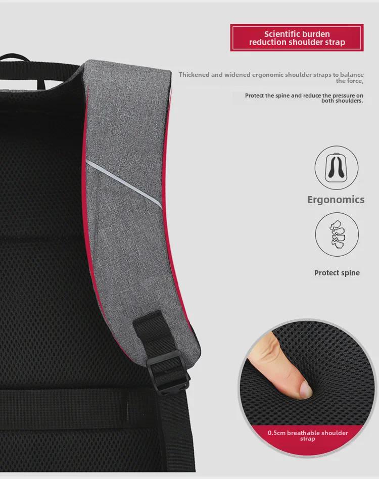 Мужской многофункциональный деловой рюкзак для ноутбука с USB, большой вместимостью, настраиваемым логотипом