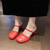 Temperament Baotou Slippers for Women In Summer Wear New Round-toe One-word Belt Back Air Non-slip Block Heel Sandals