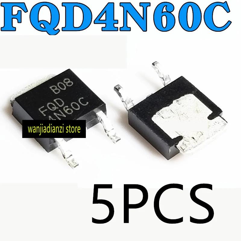 5 шт. оригинальный FQD4N60C 4A 600V 4N60 TO-252 N-канальный полевой транзистор SMD силовой полевой транзистор FQD4N60