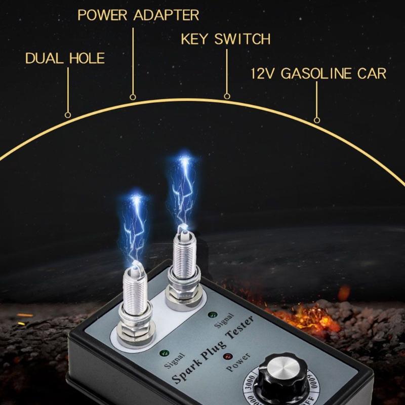 Точный тестер с европейским адаптером. Простые в использовании комплекты для проверки пропусков зажигания. Проверка автомобильных свечей зажигания для обнаружения пропусков зажигания в двигателе.