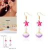 Oceanthemed Shell Ear Studs For Women Summer Fashion Jewelry With Electroplating