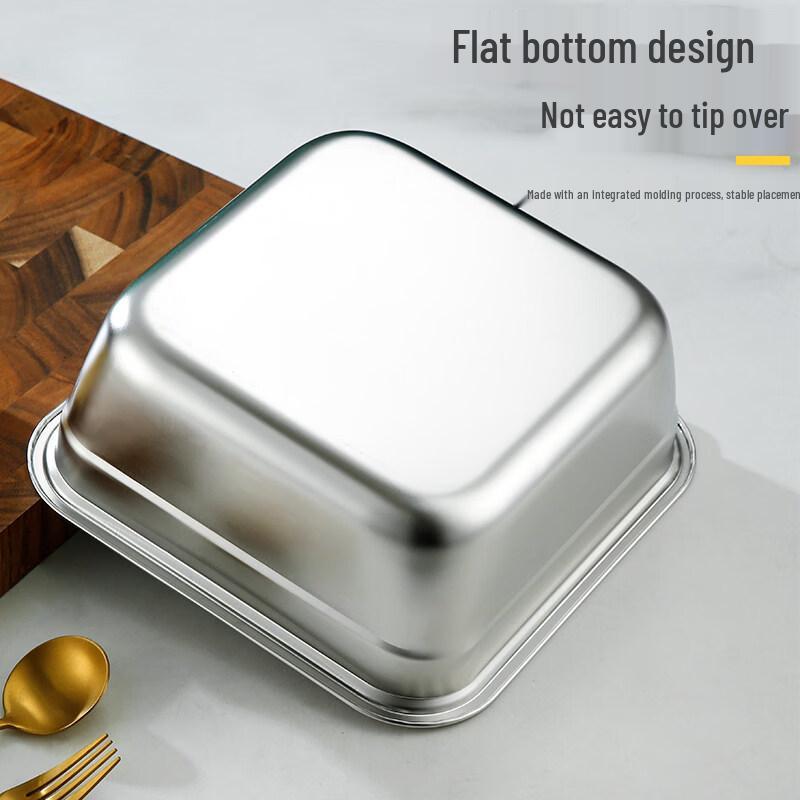 Stainless Steel Square Colander & Mixing Bowl