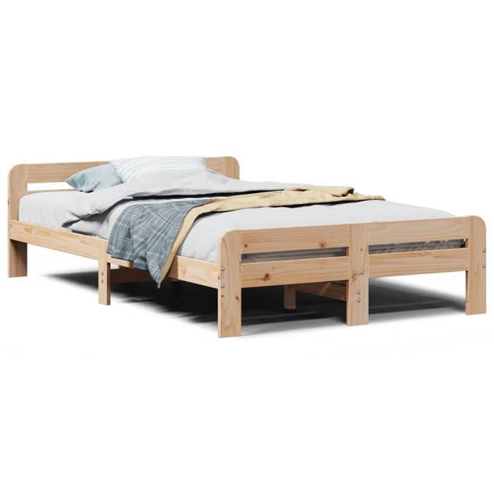 VidaXL Cadre de lit sans matelas 120x200 cm bois de pin massif 855475