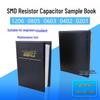 SMD Resistor/Capacitor Sample Book: 0201, 0402, 0603, 0805, 1206 - 1% Tolerance